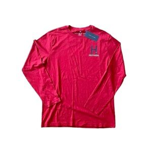 Tommy Hilfiger Red Long Sleeve Tee - Size L
